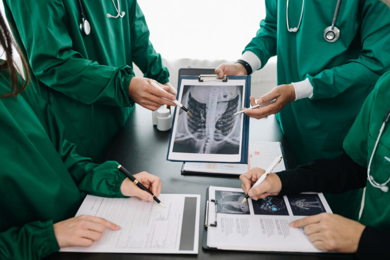 Meeting team of doctor and medical staff Consultation about the